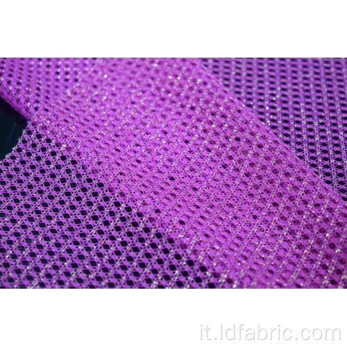 Tessuto di maglia geometrico metallico di nylon